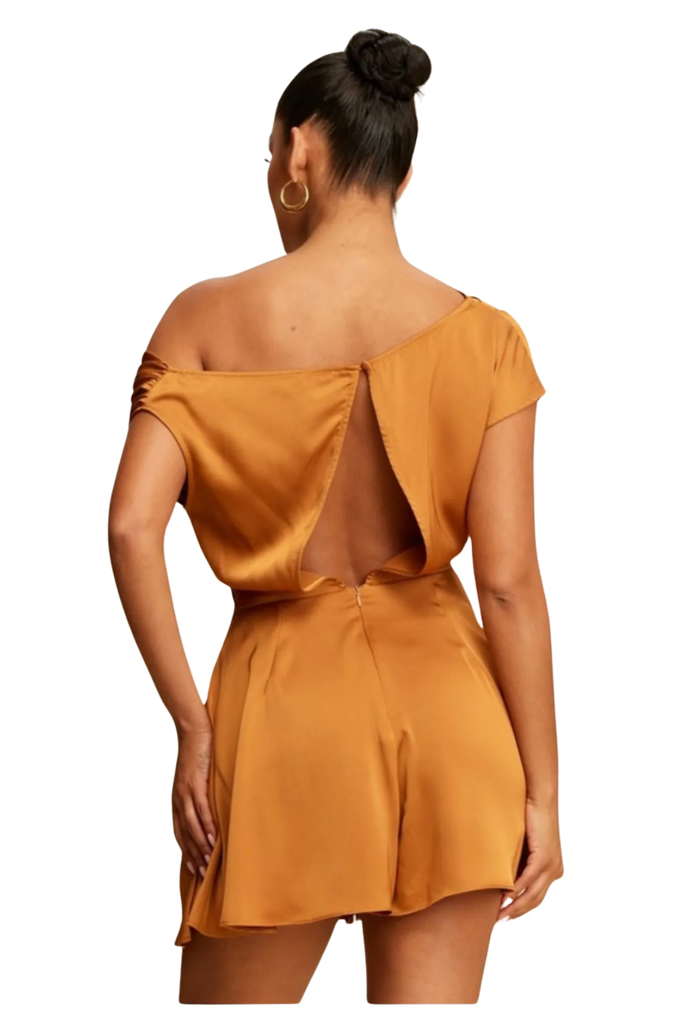 Stacy Satin Drape Romper