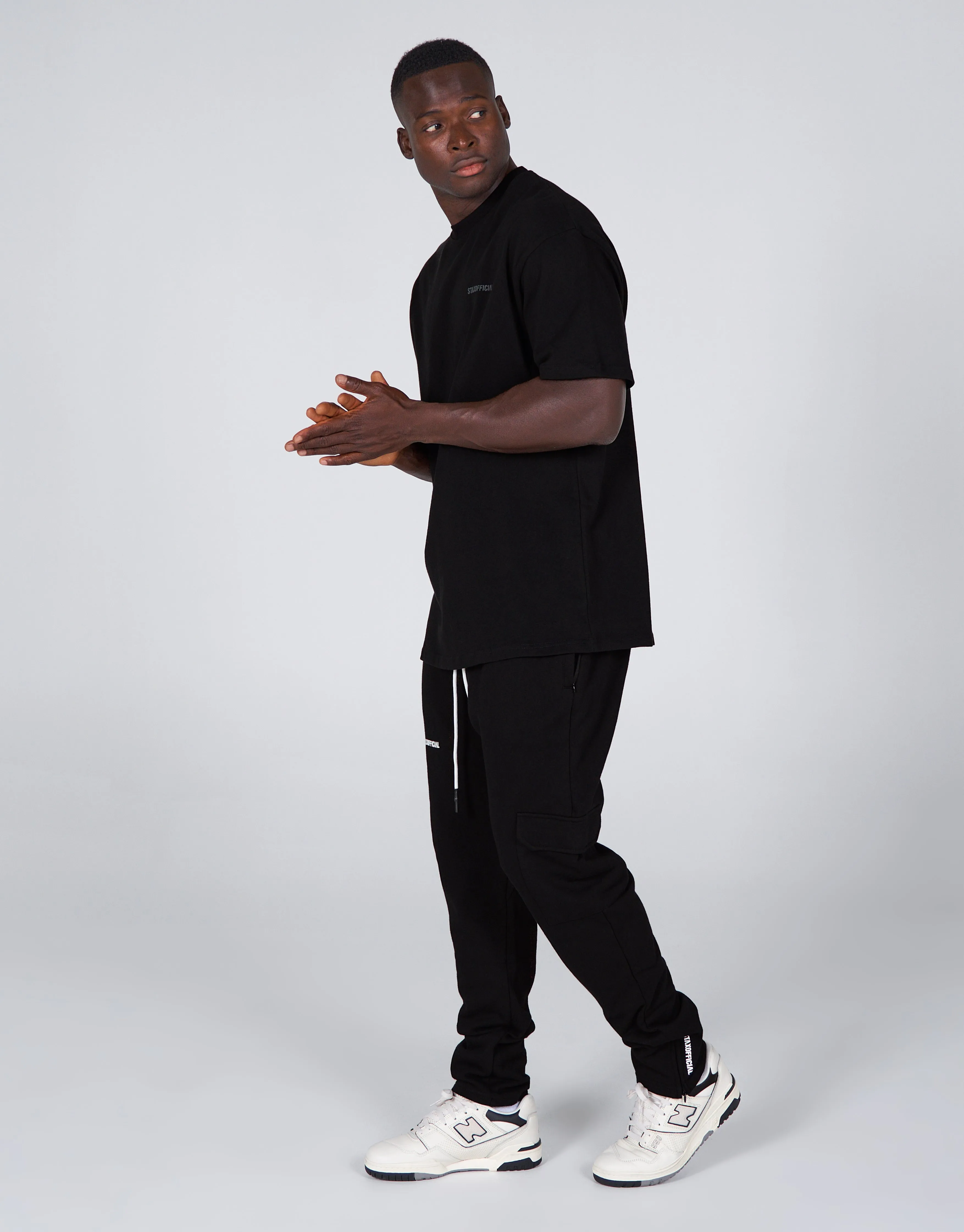 Standard Fit Tee - Black/ Black Logo