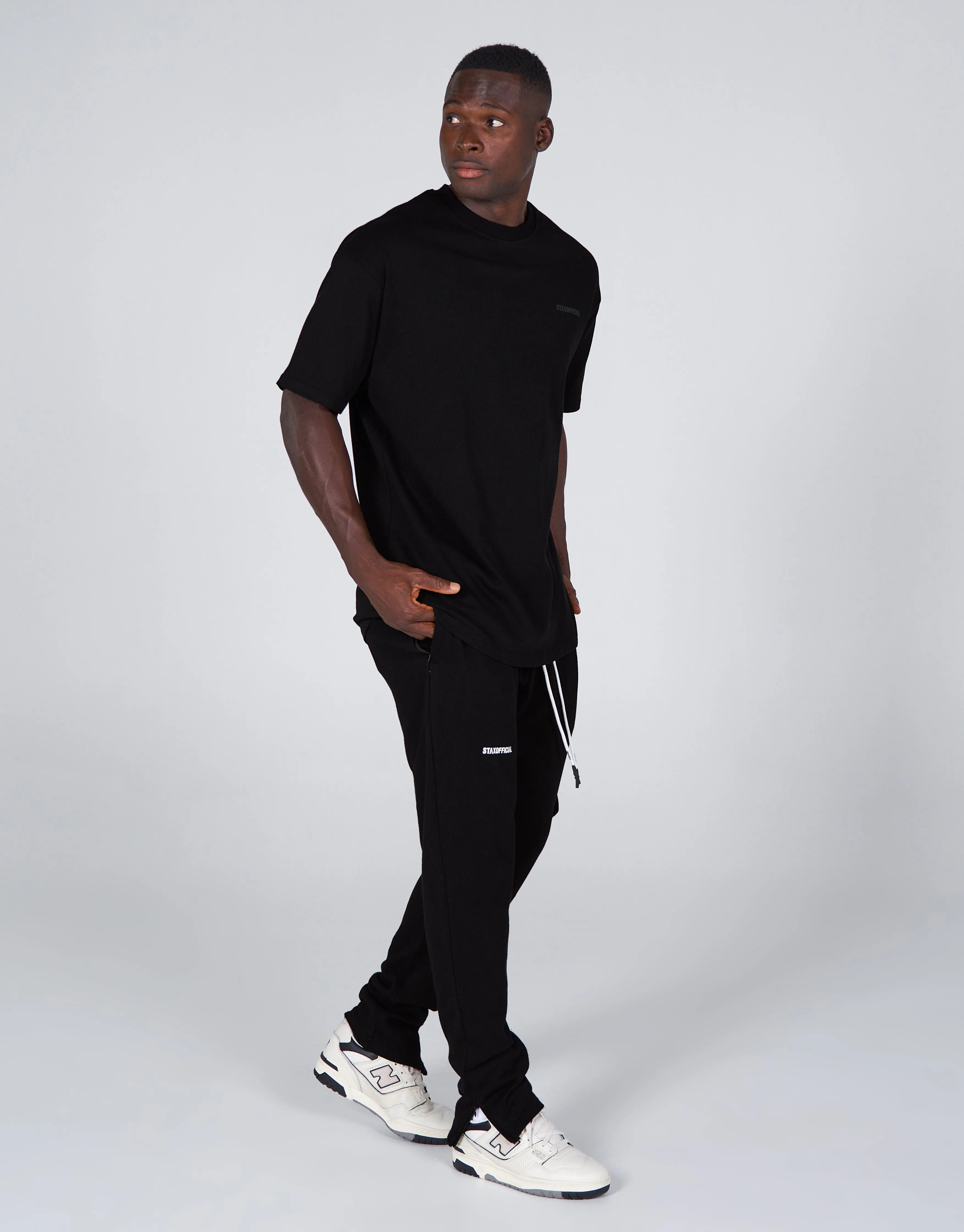 Standard Fit Tee - Black/ Black Logo