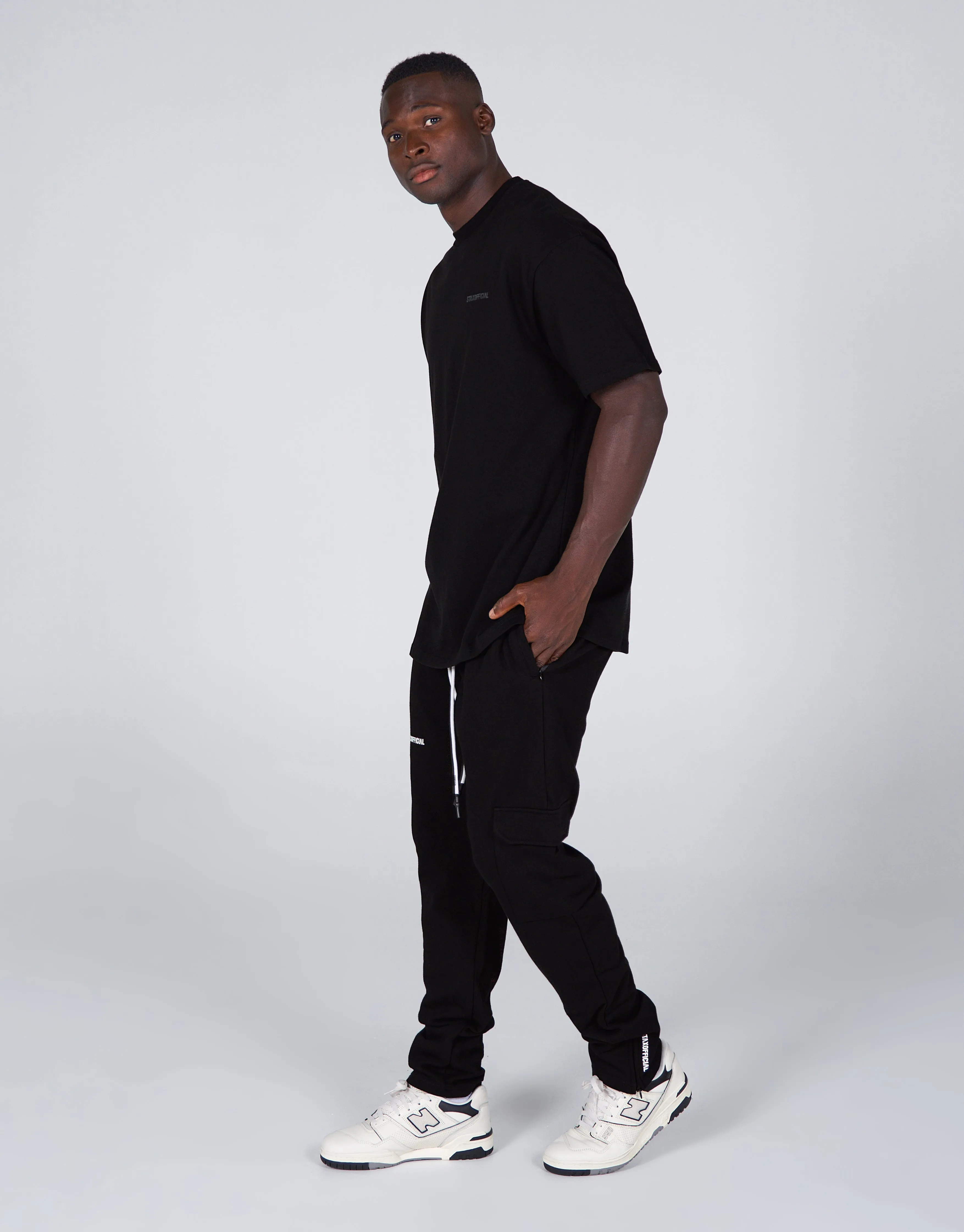 Standard Fit Tee - Black/ Black Logo