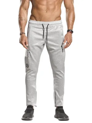 Tapered Cargo Zip Joggers - ULTRA Perform-Gear [Light Heather Grey] Limited Quantity