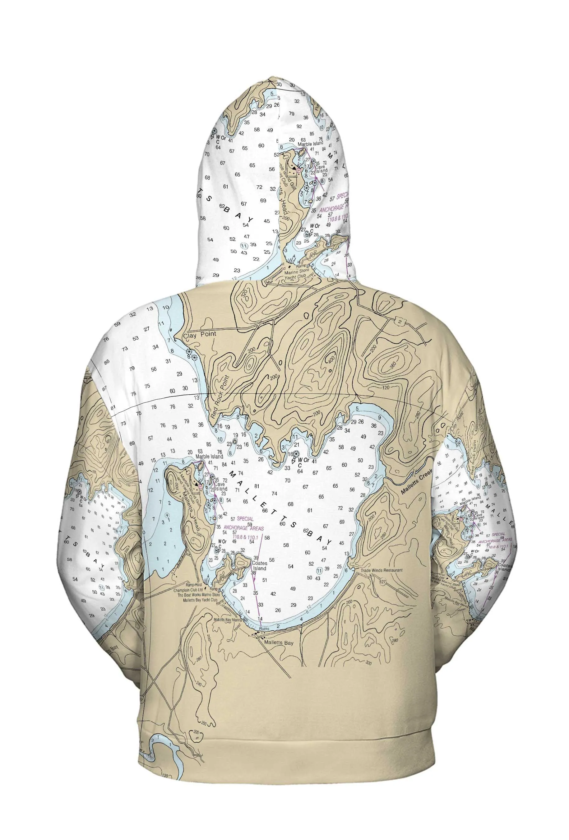 The Lake Champlain - Malletts Bay Lightweight Hoodie Sweatshirt
