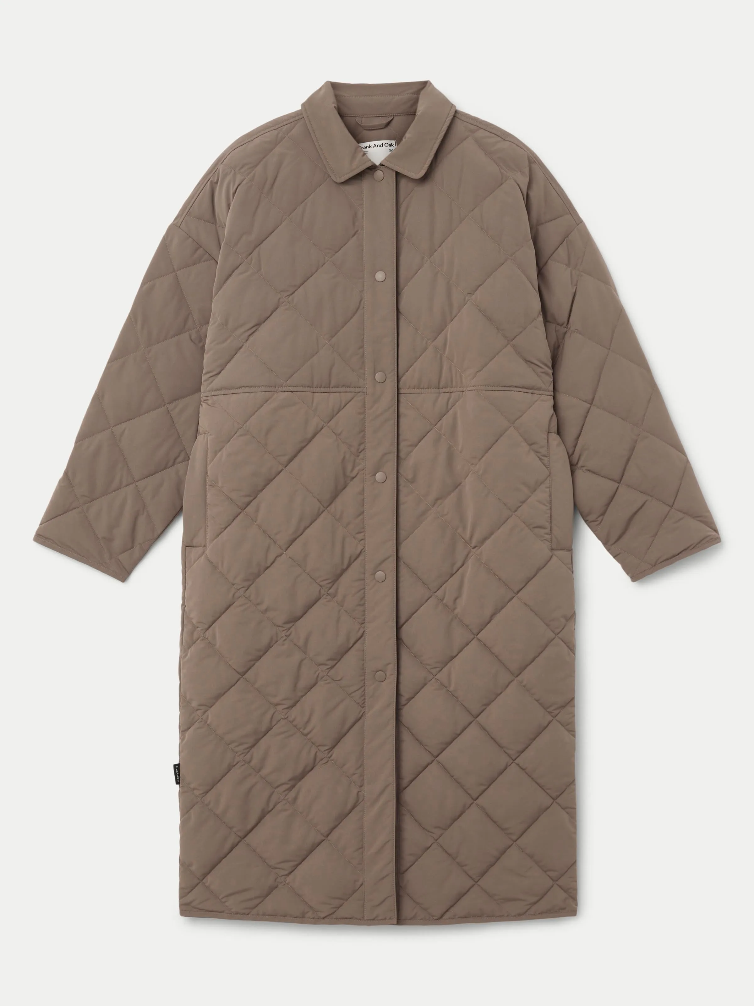 The Skyline Maxi Jacket in Dark Taupe