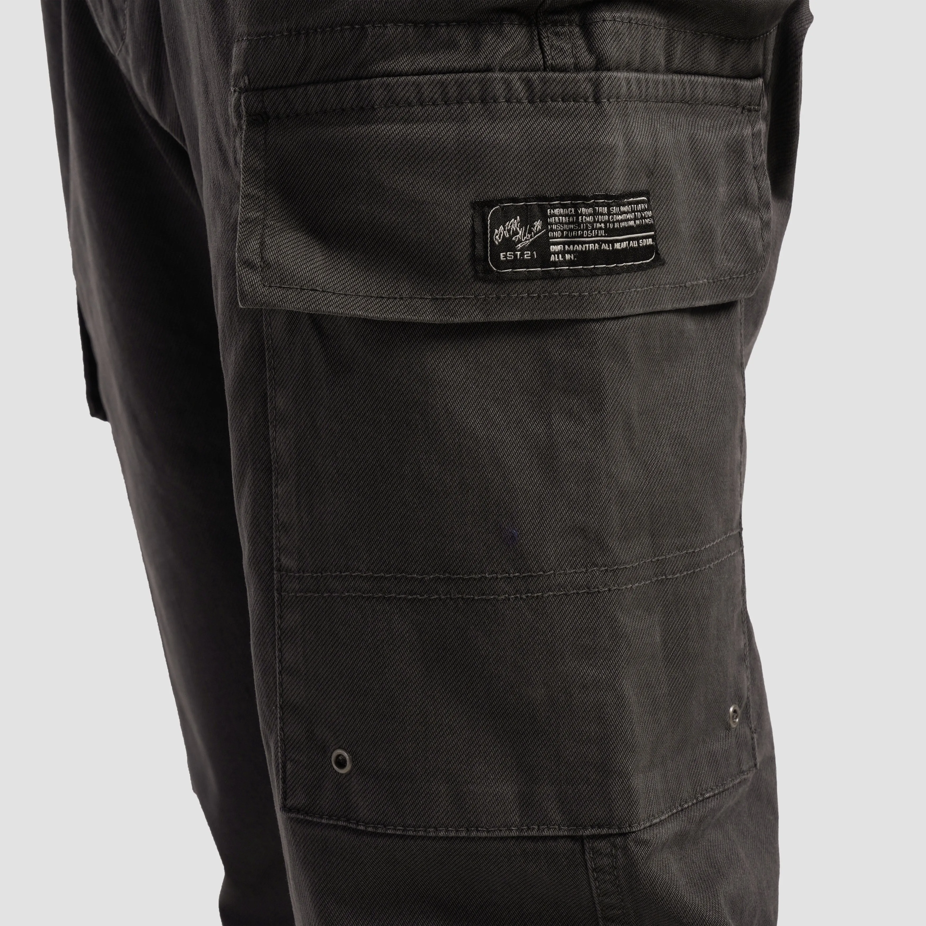 Trek Printed Cargo Joggers (Grey)