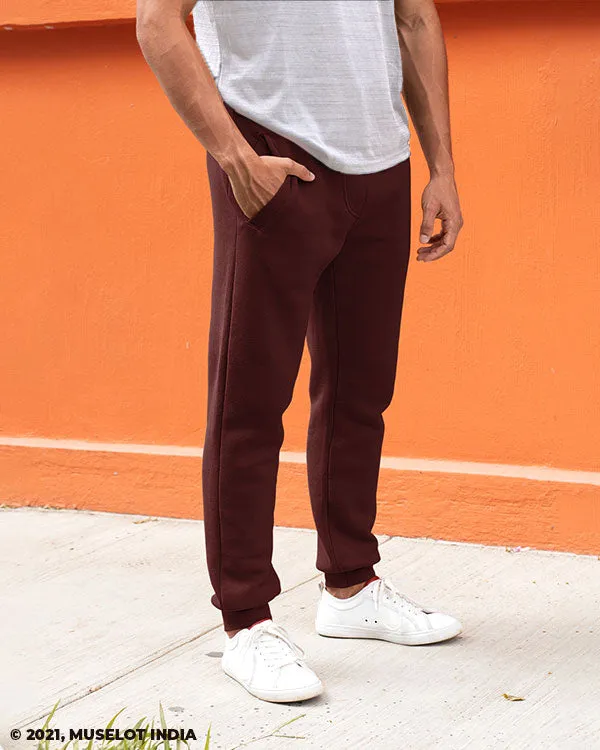 Unisex maroon joggers