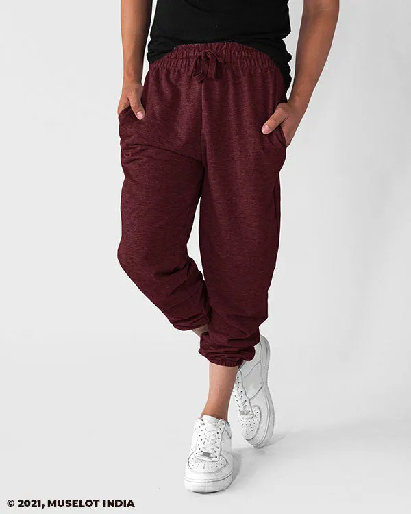 Unisex maroon joggers