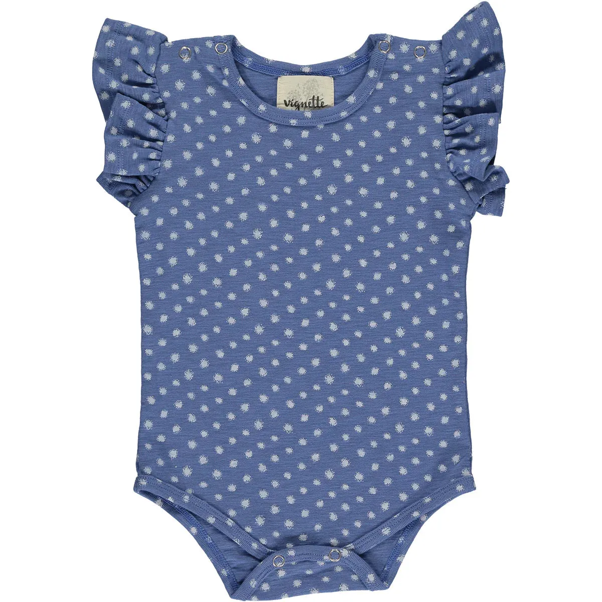 Vignette Blue Flutter Sleeve Onesie