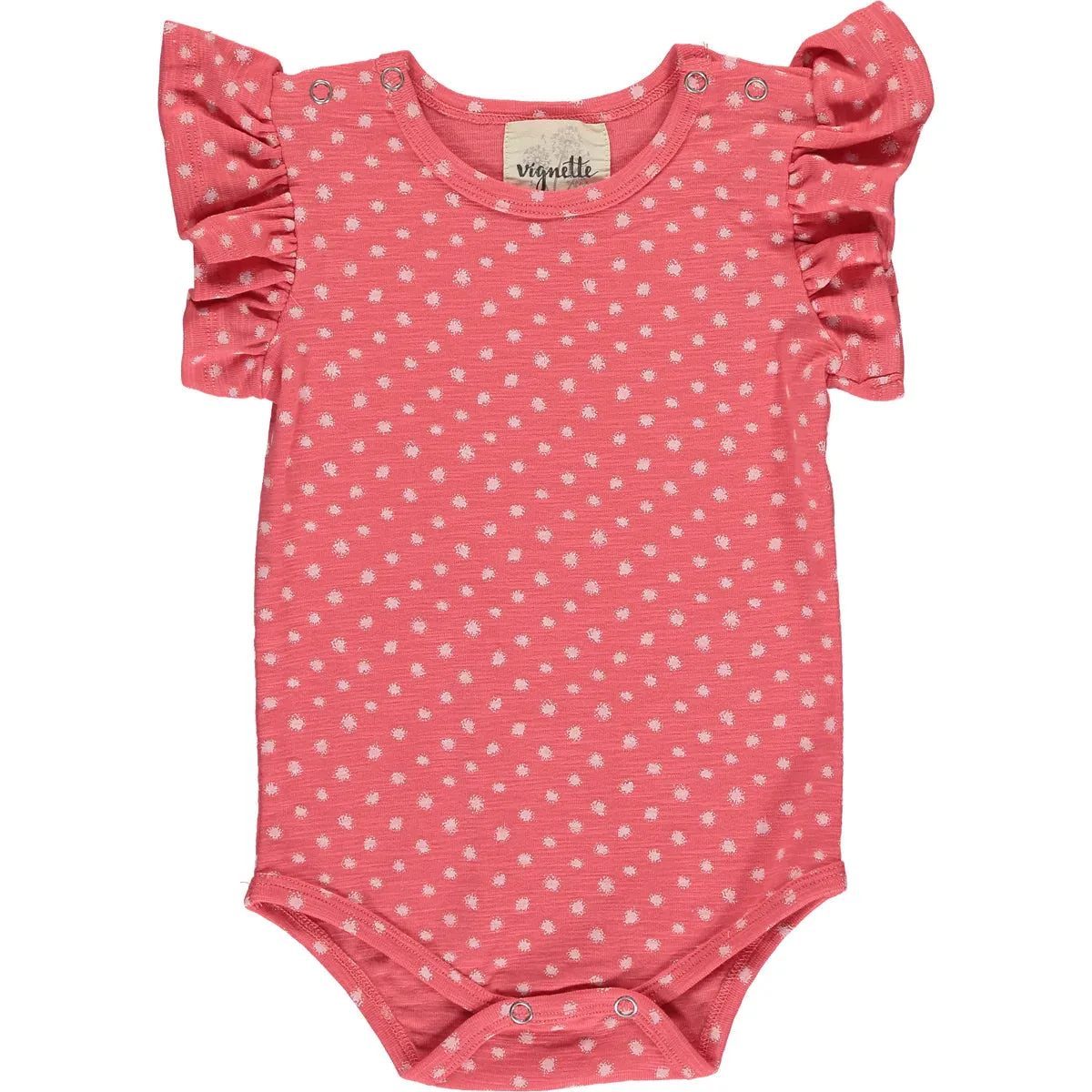 Vignette Coral Flutter Sleeve Onesie
