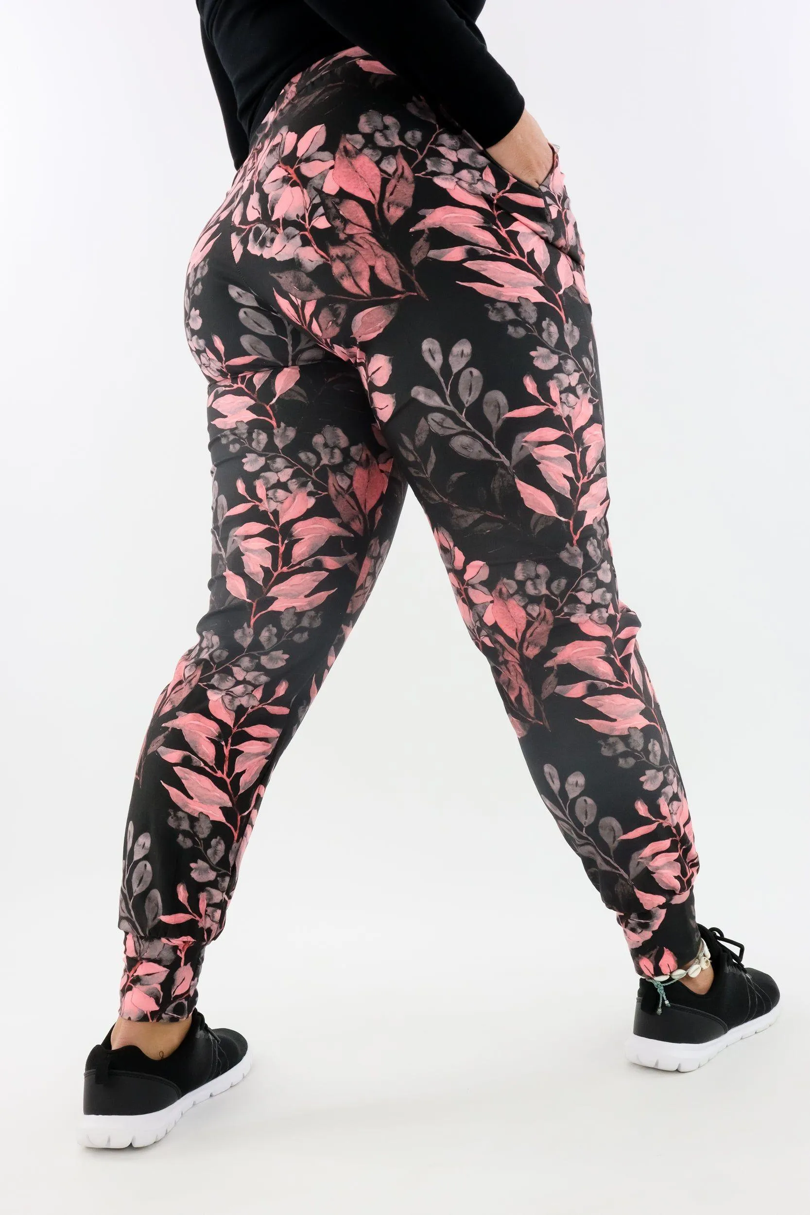 Vintage Watercolour Leaves - Hybrid Joggers 2.0 - Pockets