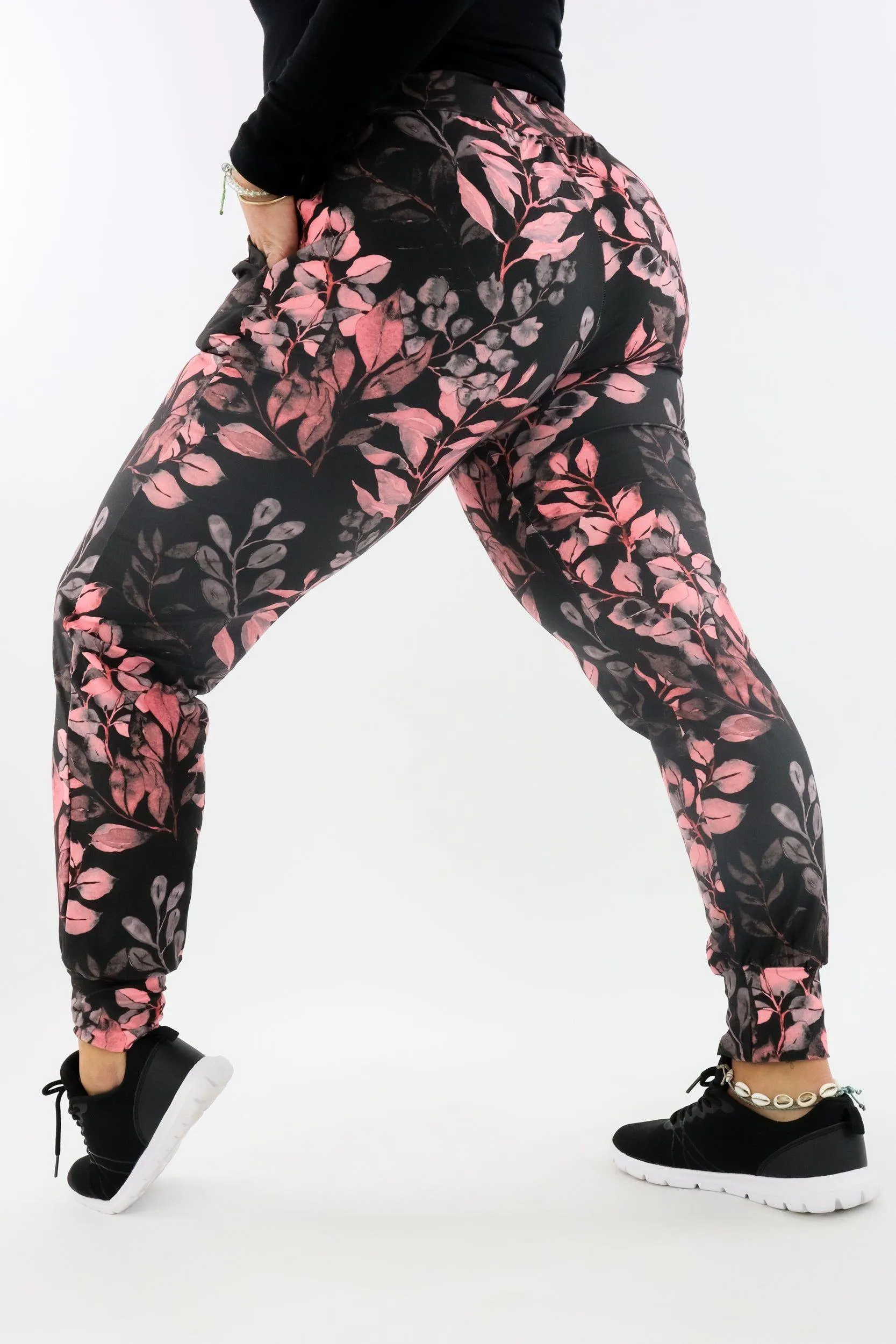 Vintage Watercolour Leaves - Hybrid Joggers 2.0 - Pockets