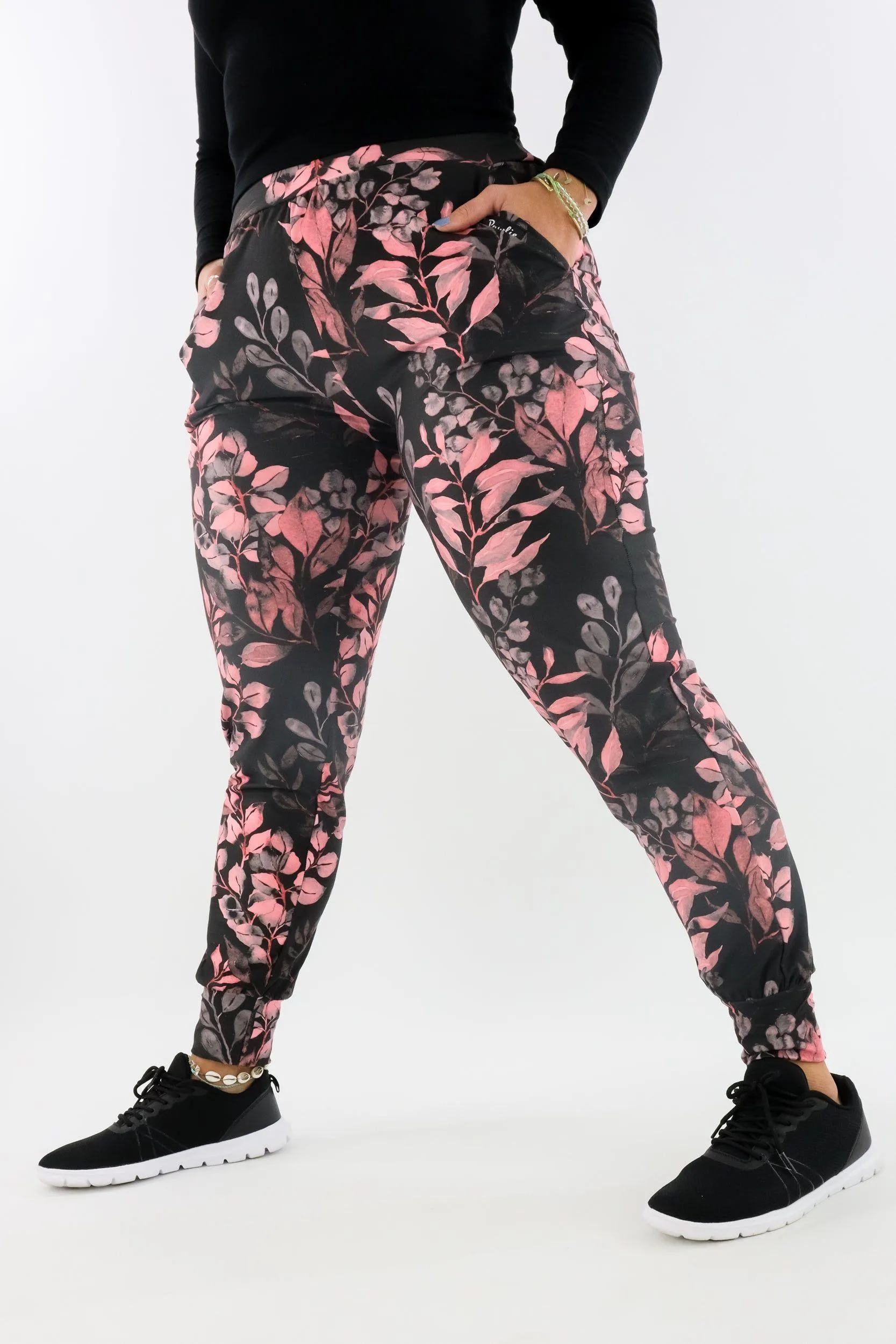 Vintage Watercolour Leaves - Hybrid Joggers 2.0 - Pockets