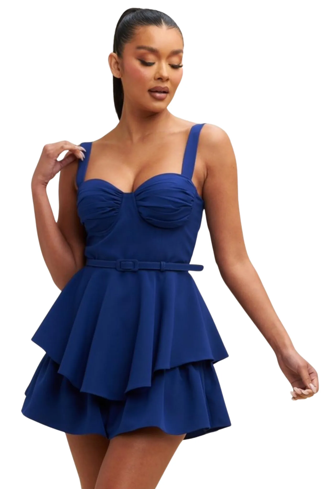 Viselle Ruffle Belt Romper