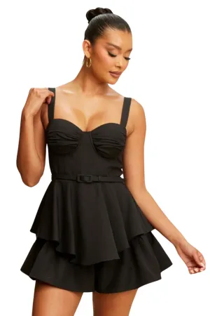 Viselle Ruffle Belt Romper