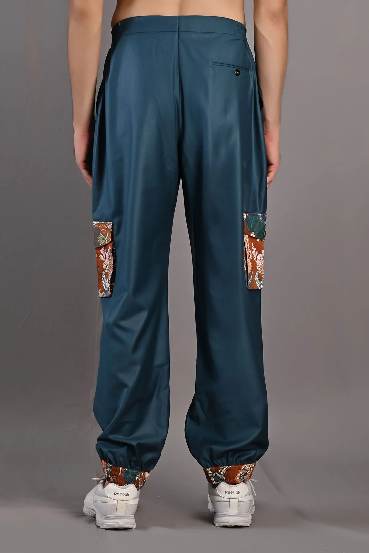 Vivendel - Maroon & Multi Printed Bomber Jacket With Teal Green Joggers Set
