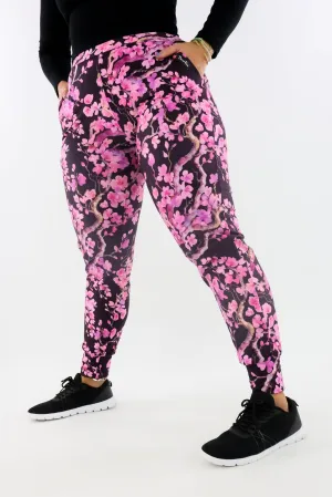 Watercolour Cherry Blossom - Hybrid Joggers 2.0 - Pockets