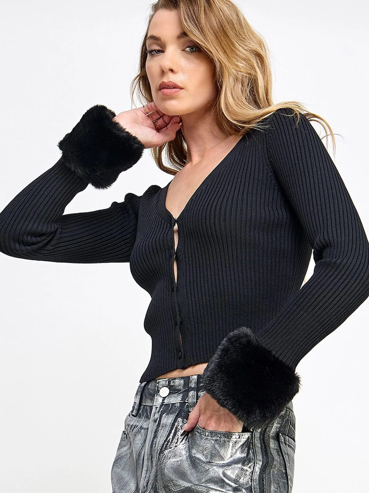 WOMEN'S LONG SLEEVE BUTTON UP BLOUSE TOP
