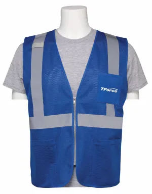 Zippered Safety Vests - BLUE